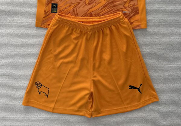 Derby County 2025/2026 Orange Goalkeeper Shorts - Adults Small to 2XL