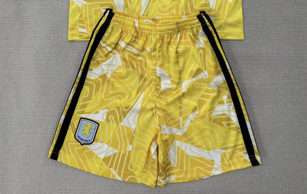 Aston Villa 2026/27 Yellow Goalkeeper Shorts - Adults Small to 2XL