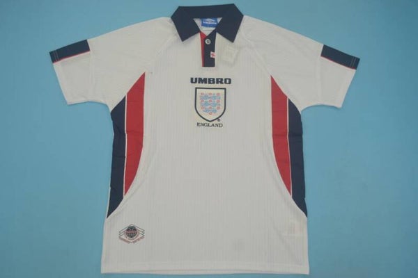 England 1998 Home Shirt - Kids 3-14 years old and Adults Small to 2XL