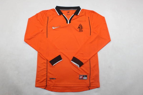 Netherlands 1998 Long Sleeve Home Shirt - Adults Small to 2XL