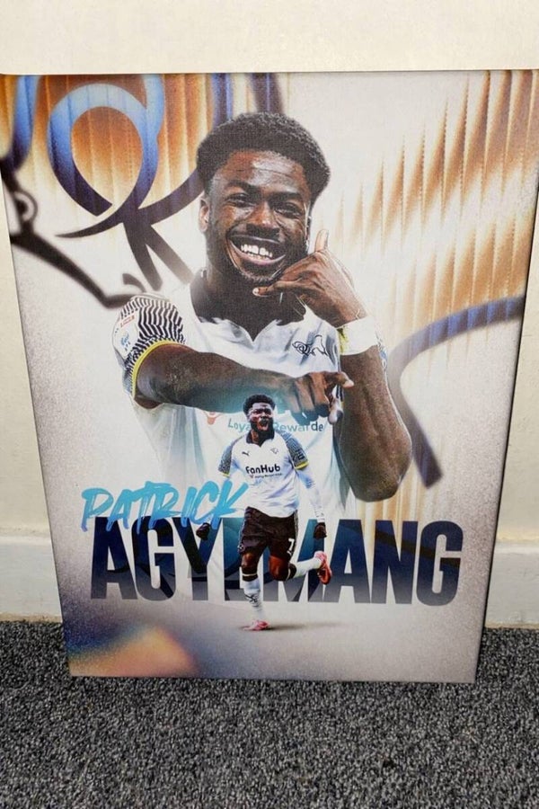 Patrick Agyemang A3 (16x12 Inches) Derby County Canvas