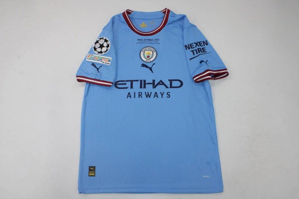 Manchester City 2023 Champions League Final Home Shirt - Adults Small to 2XL