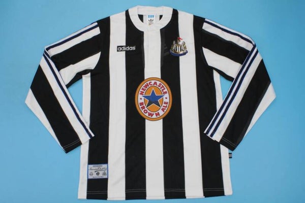 Newcastle United 1995/97 Long Sleeve Home Shirt - Adults Small to 2XL