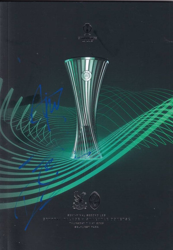 Crystal Palace v Shakhtar Donetsk Programme - Hand signed by Daniel Munoz & Adam Wharton
