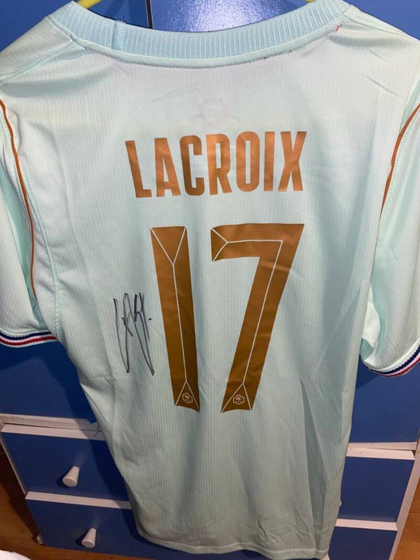Maxence Lacroix - Hand Signed France Away Shirt - 2026 - Large Adult - COA