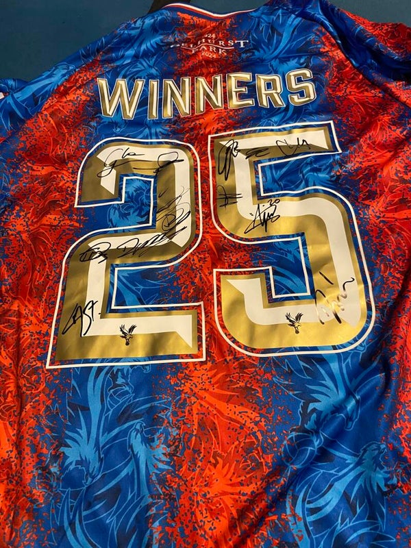 Crystal Palace Hand Signed FA Cup Winners 25 Shirt - 2XL Adult