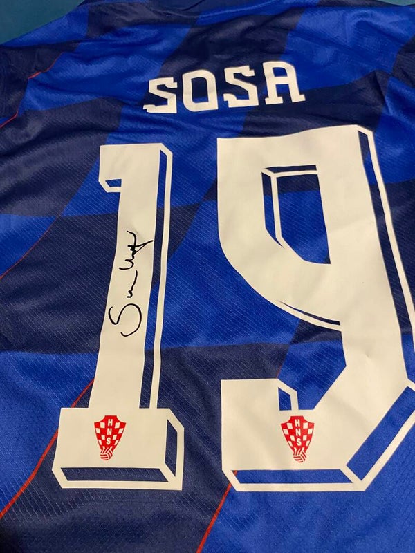 Borna Sosa 2025 Hand Signed Croatia Away Shirt - Large Adult