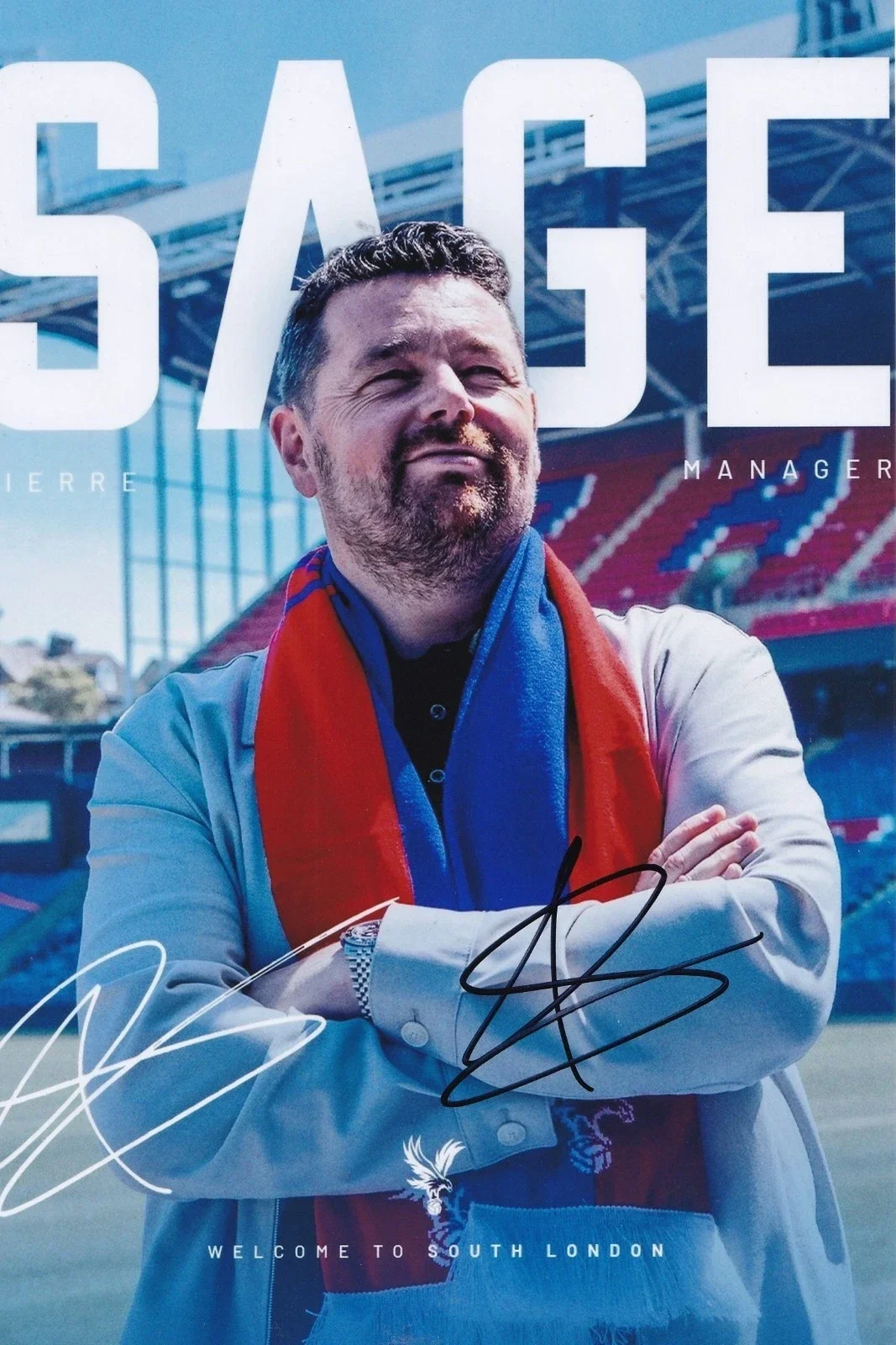 Pierre Sage - Hand Signed 12x8 Inch Photograph 2 - Crystal Palace - COA