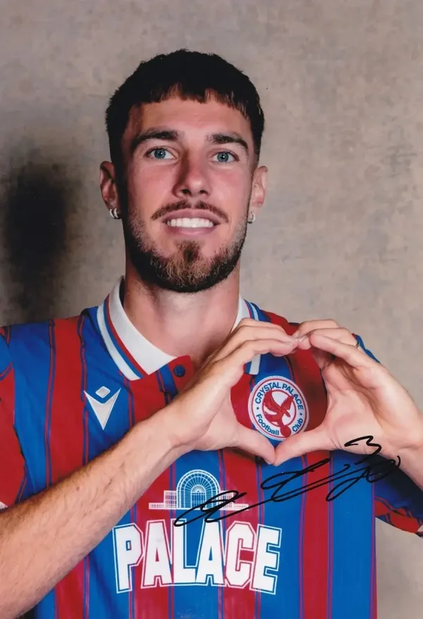 Oscar Mingueza - Hand Signed A4 Photograph - Crystal Palace - COA