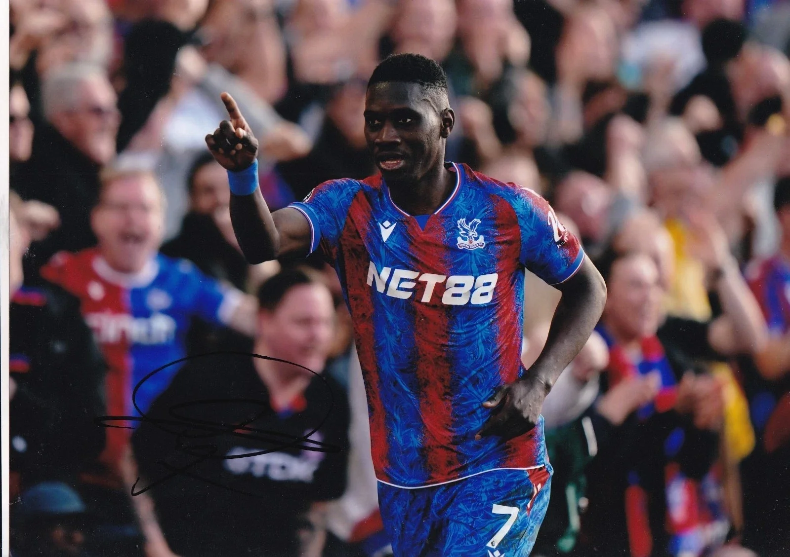 Ismaila Sarr - Hand Signed A4 Photograph 2 - Crystal Palace - COA