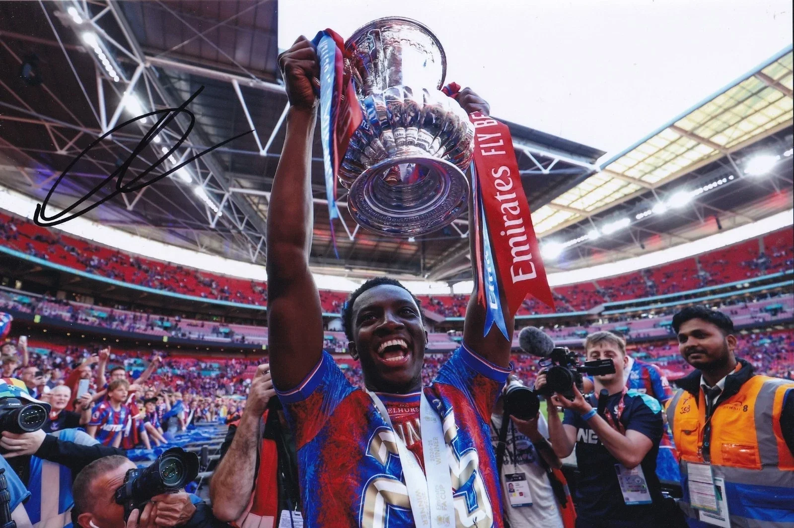 Eddie Nketiah - Hand Signed 12x8 Inch Photograph - Crystal Palace - COA
