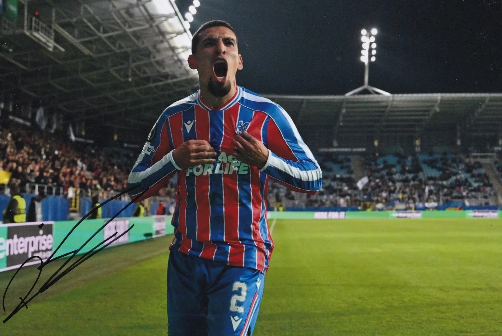 Daniel Munoz - Hand Signed 12x8 Inch Photograph 3 - Crystal Palace - COA