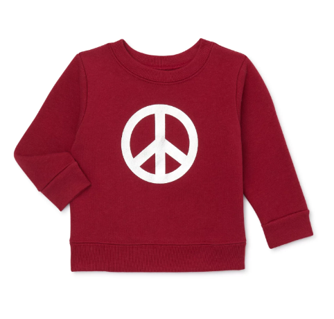 Garanimals Baby Girl Long Sleeve Graphic Fleece Sweatshirt