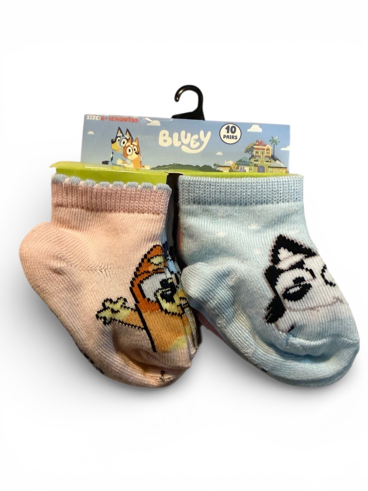Baby Girls Bluey Ankle Socks - 10 PK (6-12 Months)