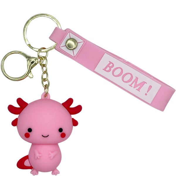 Axolotl Schlüsselanhänger Kawaii Rosa