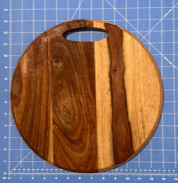 Charcuterie/Serving/Cutting Board - 13" Diameter Round Acacia