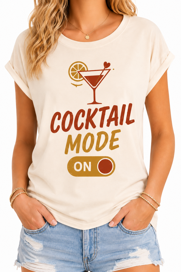 Cocktail Mode ON Damen T-Shirt | Sommerurlaub