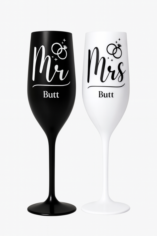 Personalisierte Mr & Mrs Sektgläser