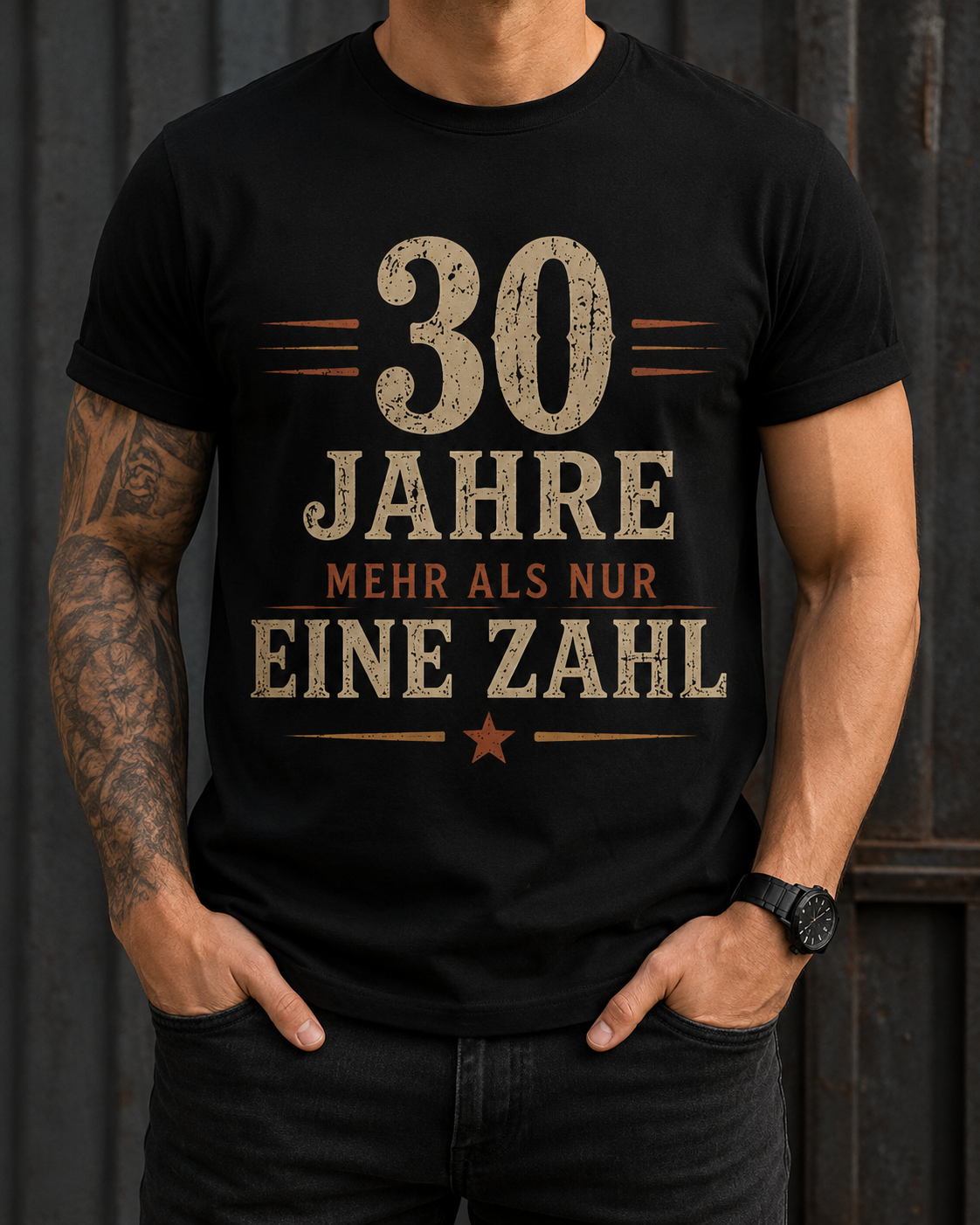 Vintage T-Shirt „30 Jahre – Mehr als nur eine Zahl“ – Retro Geburtstagsshirt zum 30. Geburtstag | Unisex