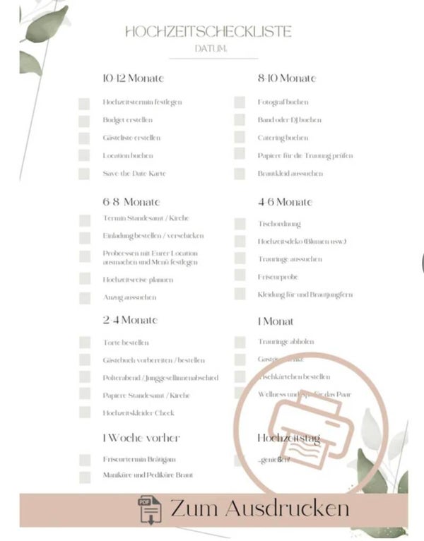 Hochzeitsplaner PDF – Der ultimative Planer für eure Traumhochzeit