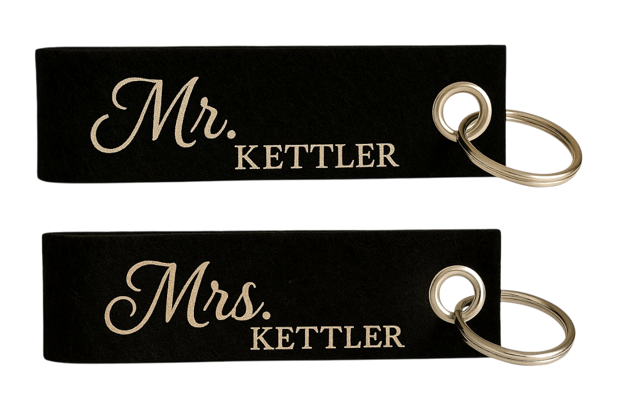 Personalisierte Filz-Schlüsselanhänger Set