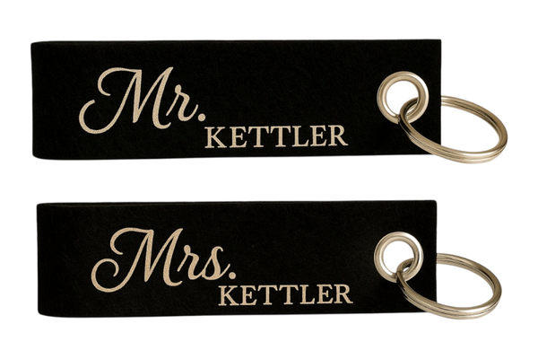 Personalisierte Filz-Schlüsselanhänger Set