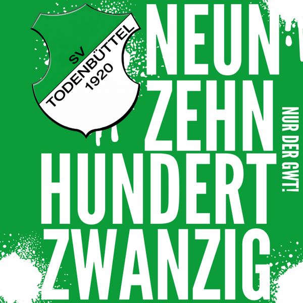 SV GW Todenbüttel (1920 Schrift) 8x8cm / 500 Stück