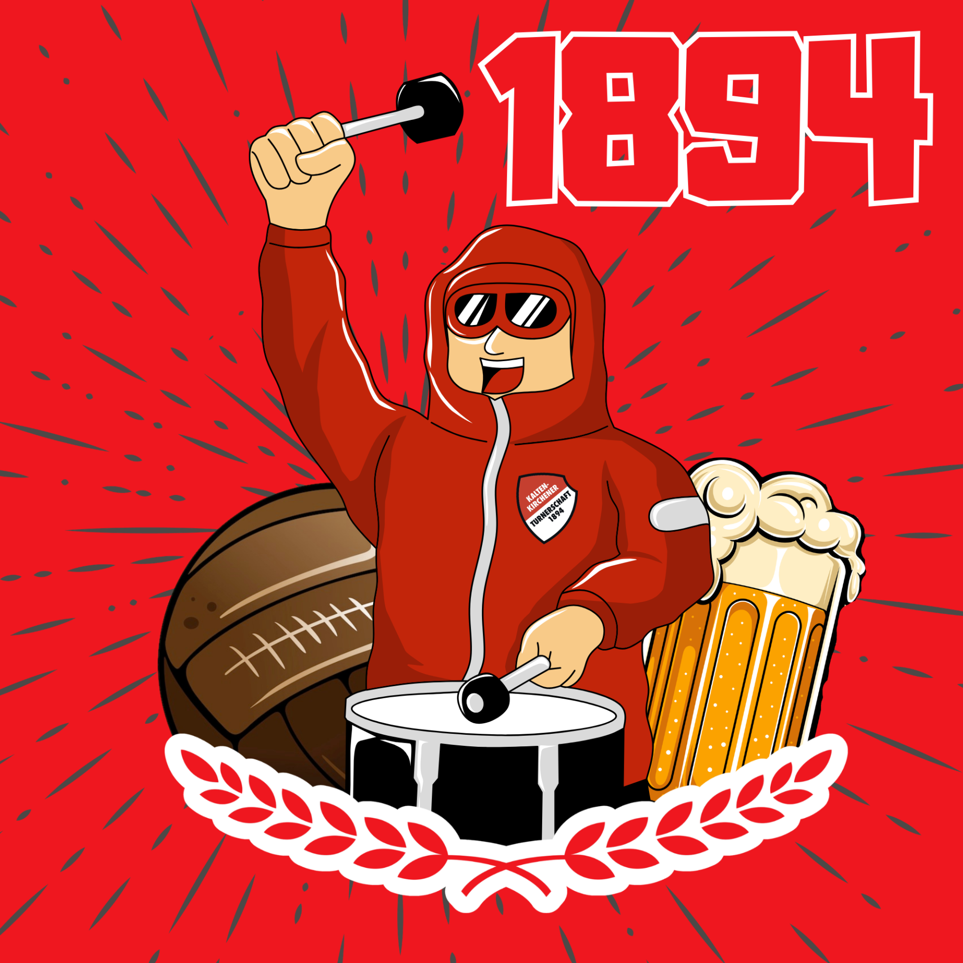 Kaltenkirchener TS (1894) 8x8cm / 500 Stück