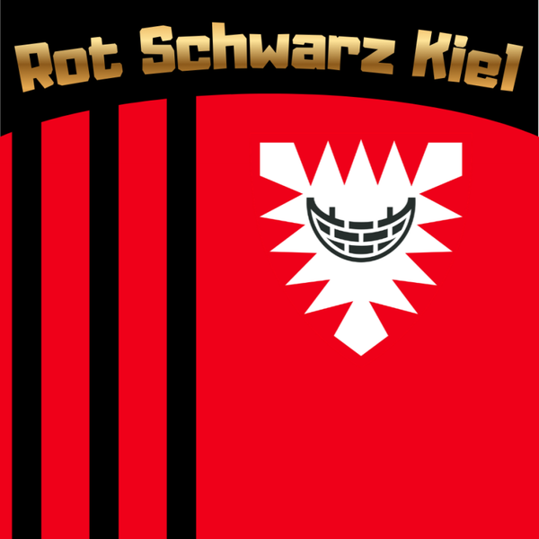 Rot Schwarz Kiel (Logo) 8x8cm / 500 Stück