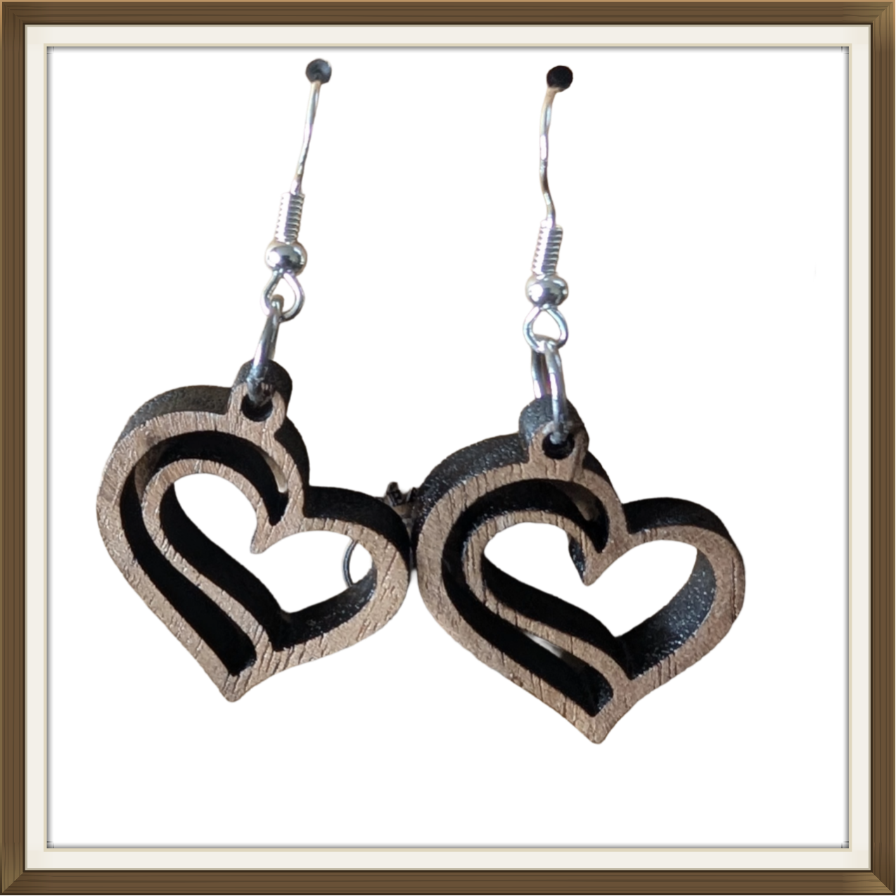 Boucles d'oreilles originales en bois