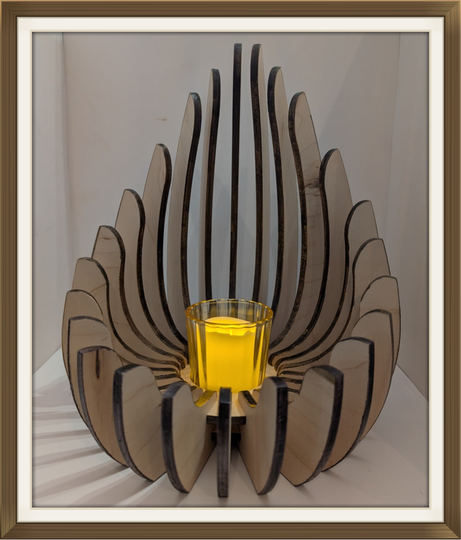 Lanterne style fleur ouverte