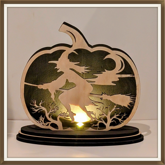 Citrouille Halloween sur base autoportante.