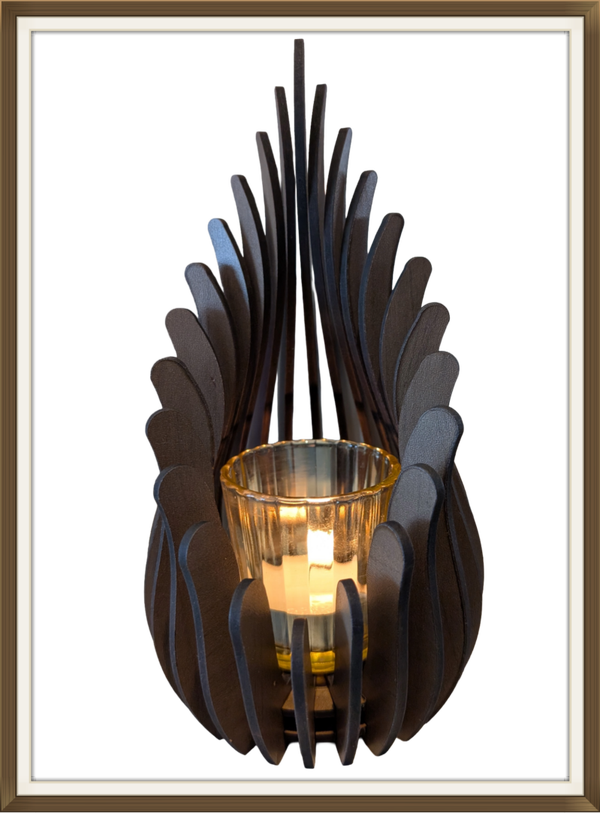 Petite lampe chandelle en forme de pétale de fleur