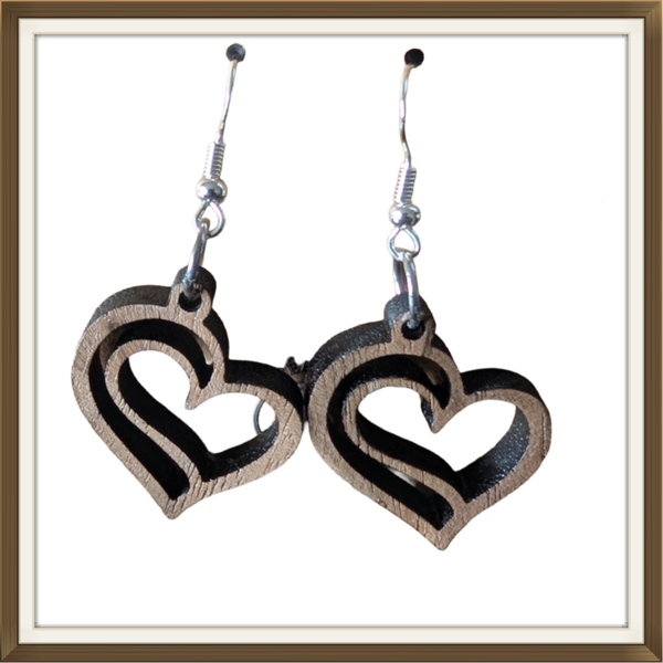 Boucles d'oreilles originales en bois