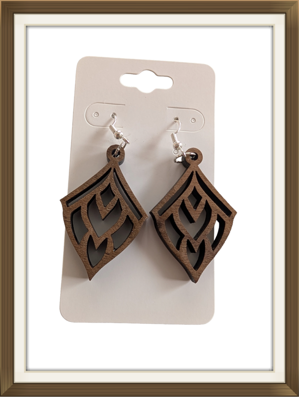 boucle d'oreille originale en bois