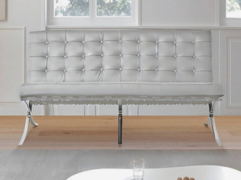Barcelona chair 2-zits wit