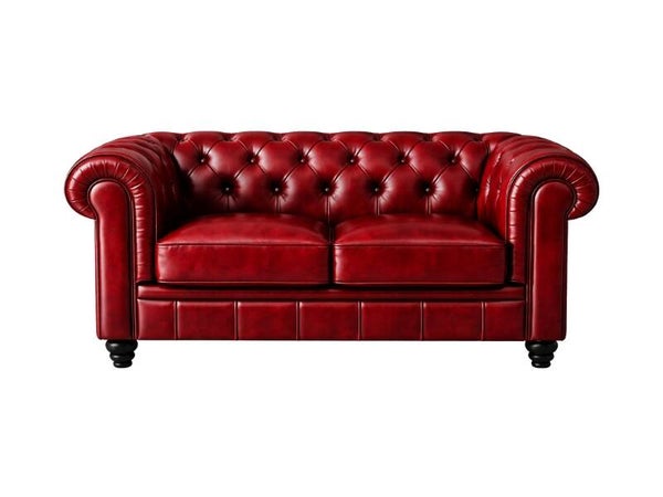 Chesterfield Bank 2-zits Rood