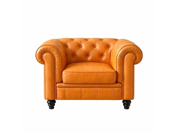 Chesterfield Bank Cognac 1-zits