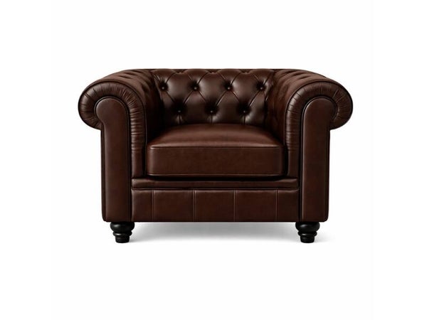 Chesterfield Bank Mokka Bruin 1-zits