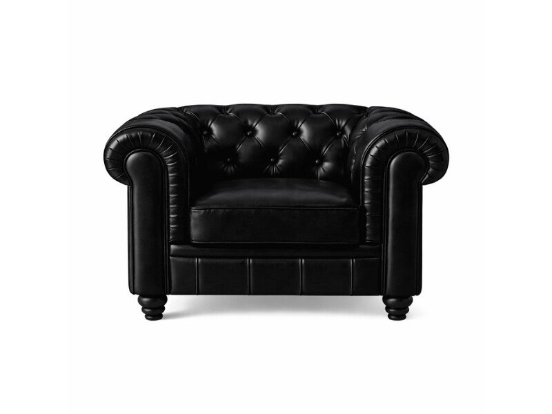 Chesterfield Bank Zwart 1-zits