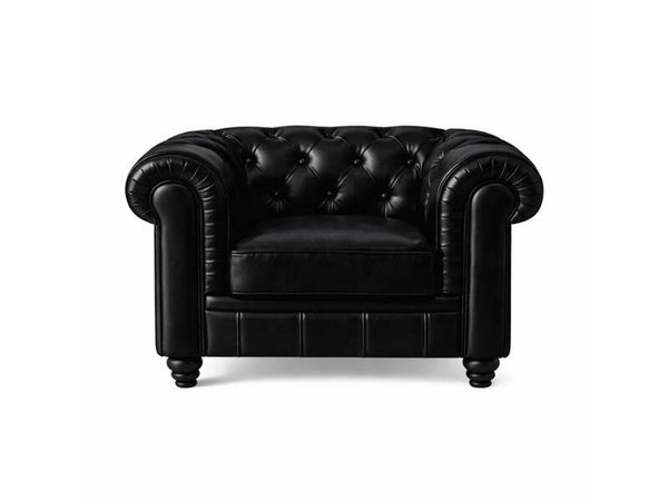 Chesterfield Bank Zwart 1-zits