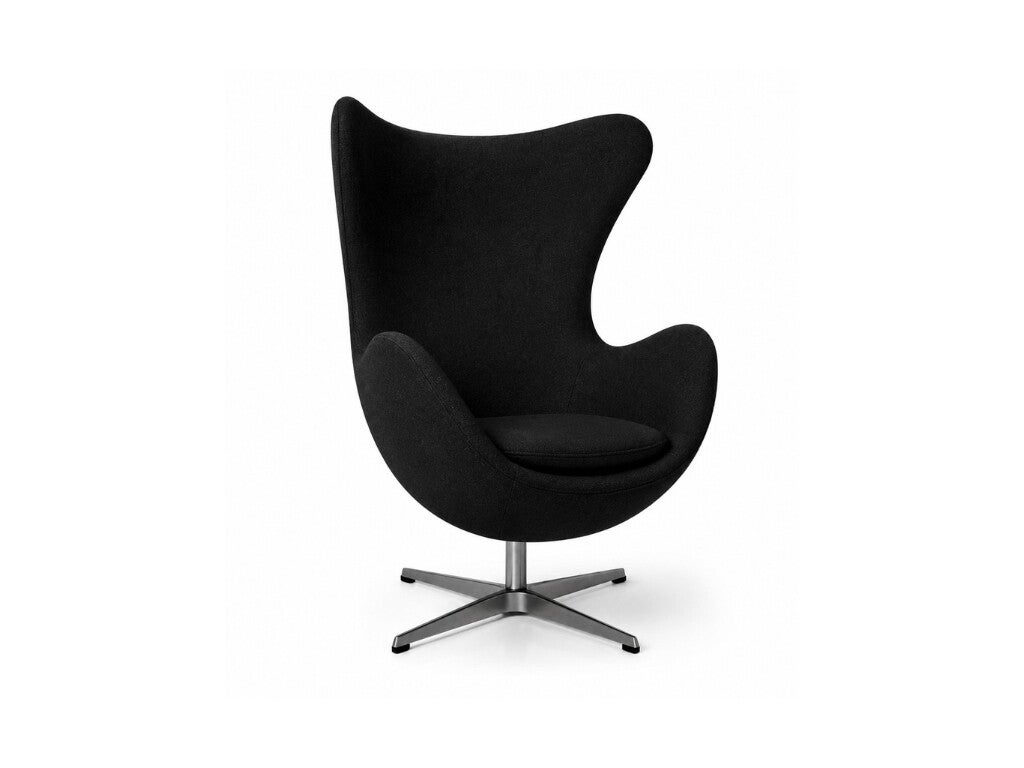 Egg Chair Zwart Stof