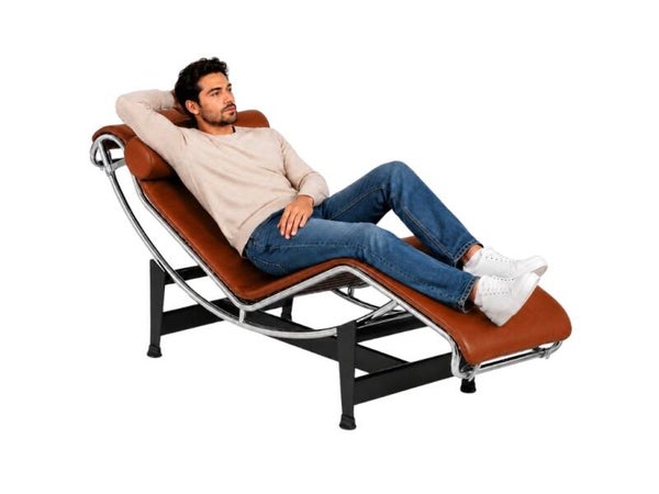Ligstoel Cognac Bruin
