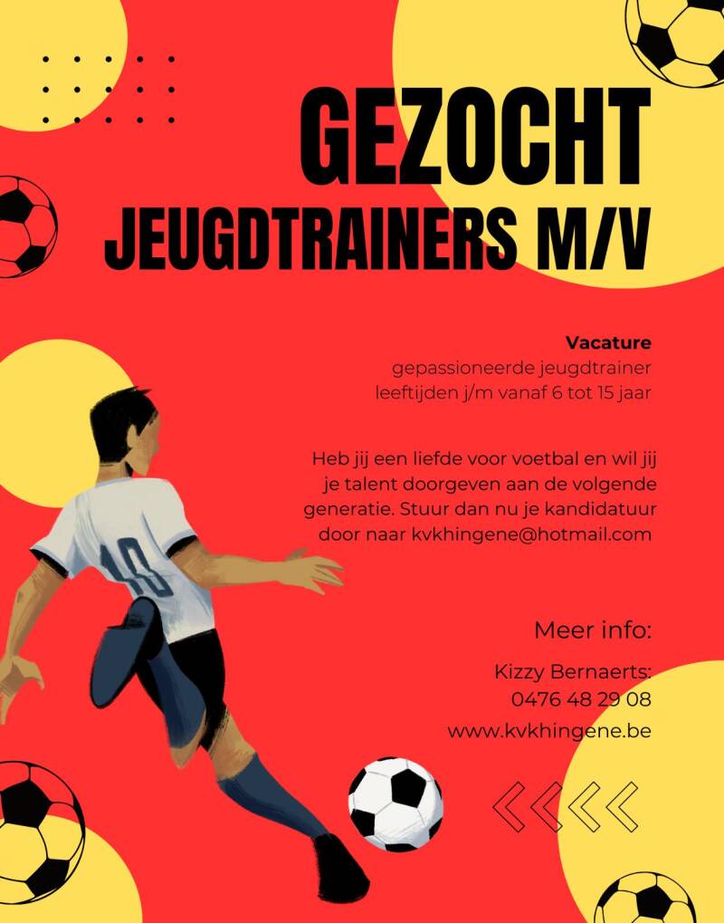 Jeugdtrainers gezocht Hingene