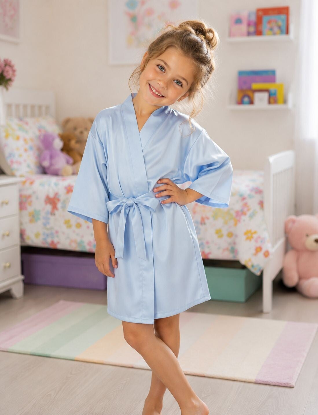 Badjas kind one size blauw
