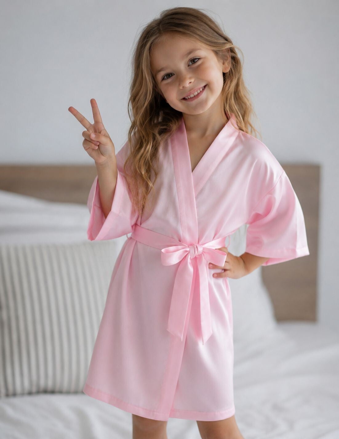 Badjas kind one size roze