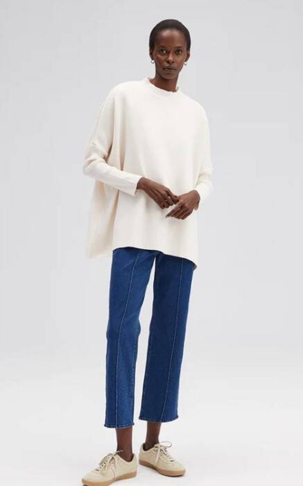 Basic knit sweater Stone