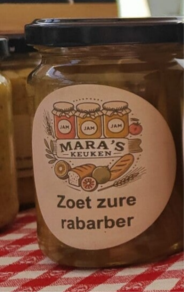 Zoet zure rabarber