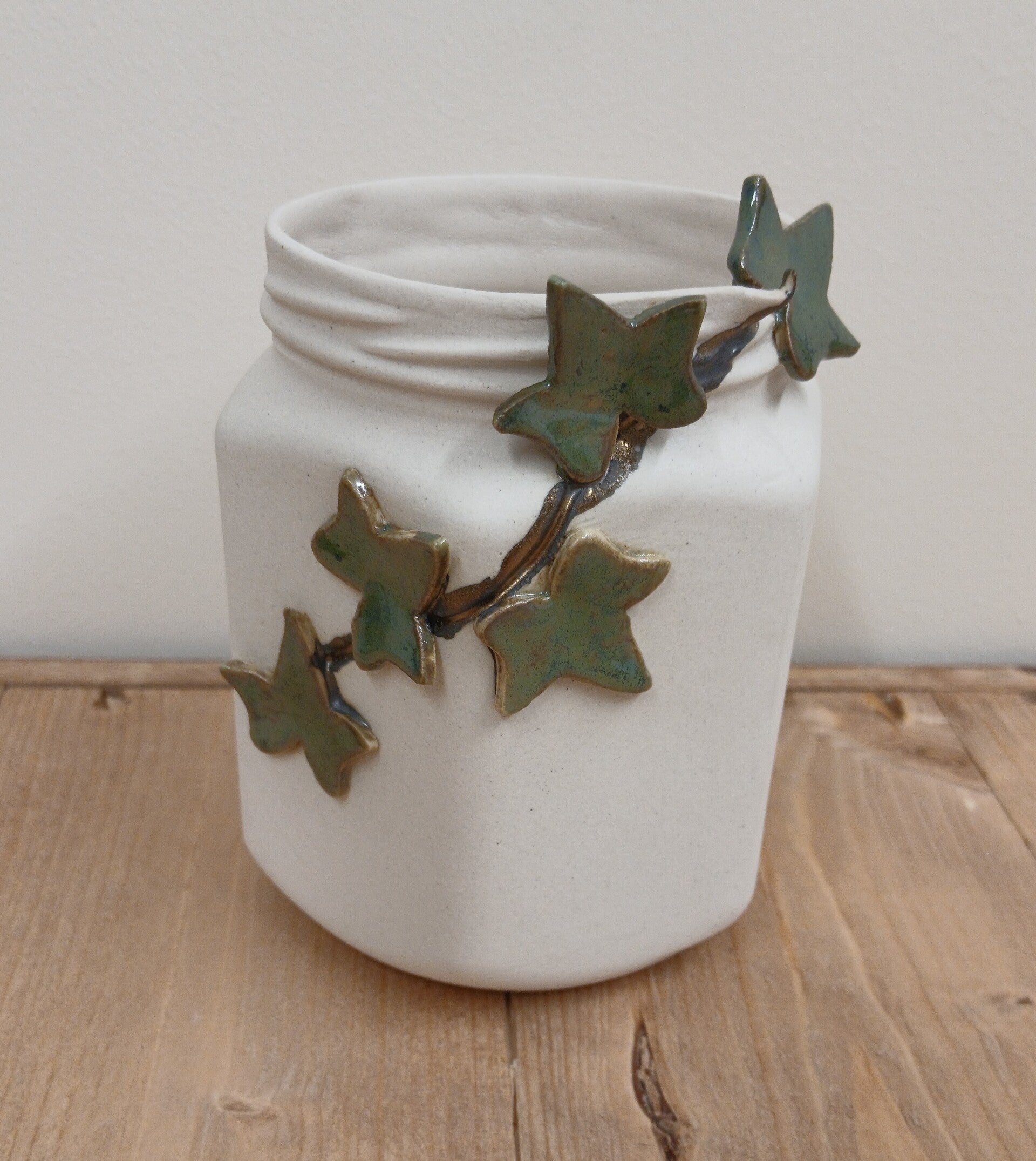Hex Jam Jar with Ivy