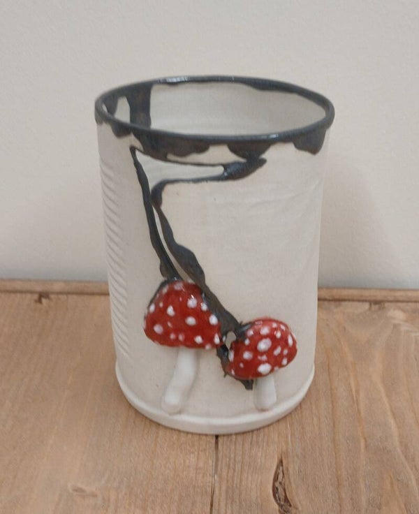 Soup Tin with Fly Agaric Mushrooms